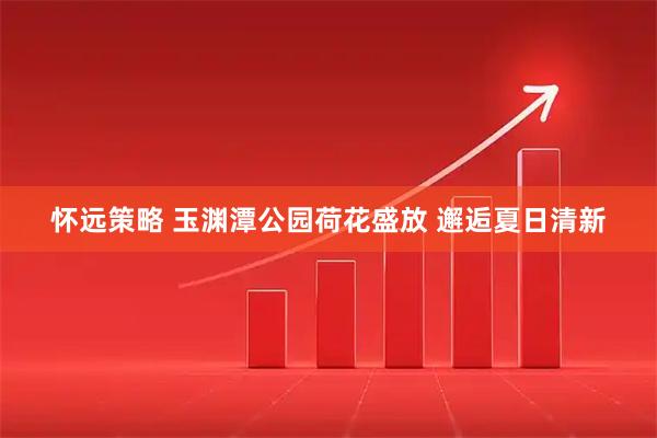 怀远策略 玉渊潭公园荷花盛放 邂逅夏日清新